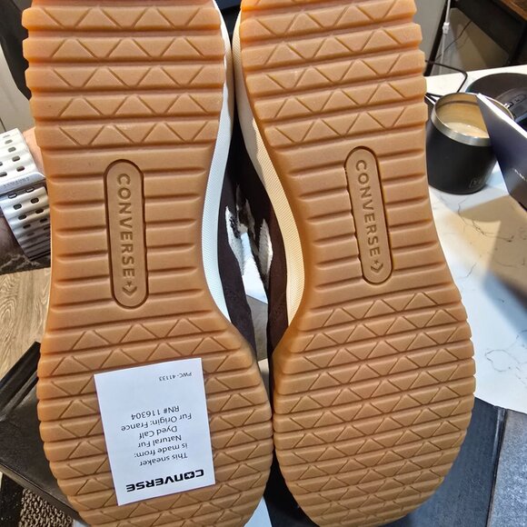 Converse Run Star Trainer Sneakers Low Top Brown Pony Hair A17973C 2025 Mens 10 - Picture 9 of 16